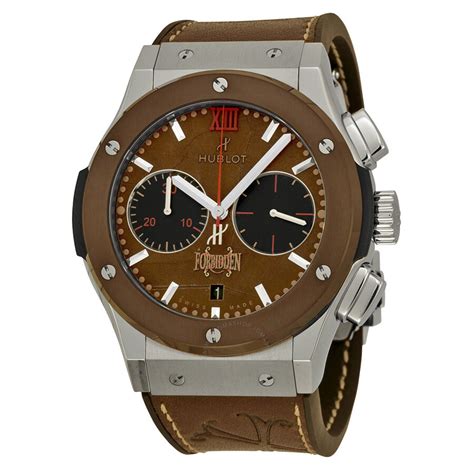 hublot mens watch brown leather|men's Hublot watch under 1000.